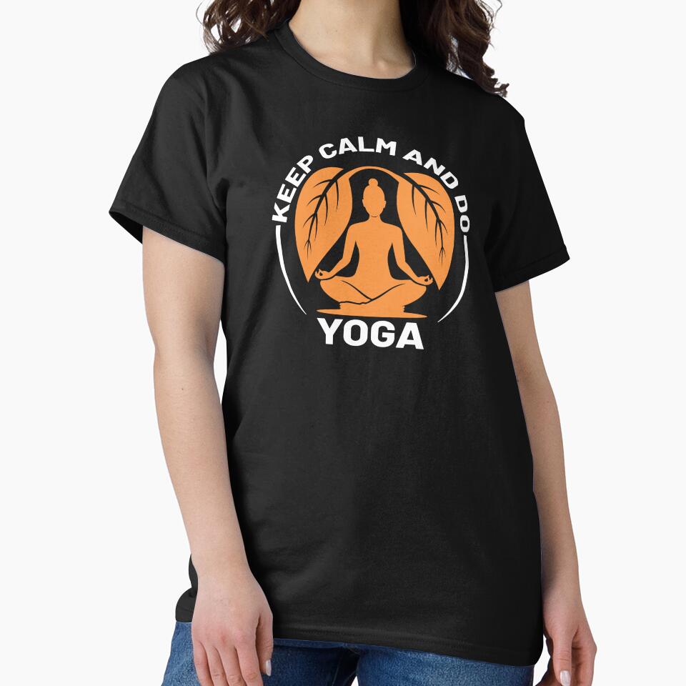 Keep Calm and Do Yoga – Funny Mindfulness Meditation Zen Quote Design by Ganeshirt T-Shirts, Hoodie, Sweatshirt (Image 2)