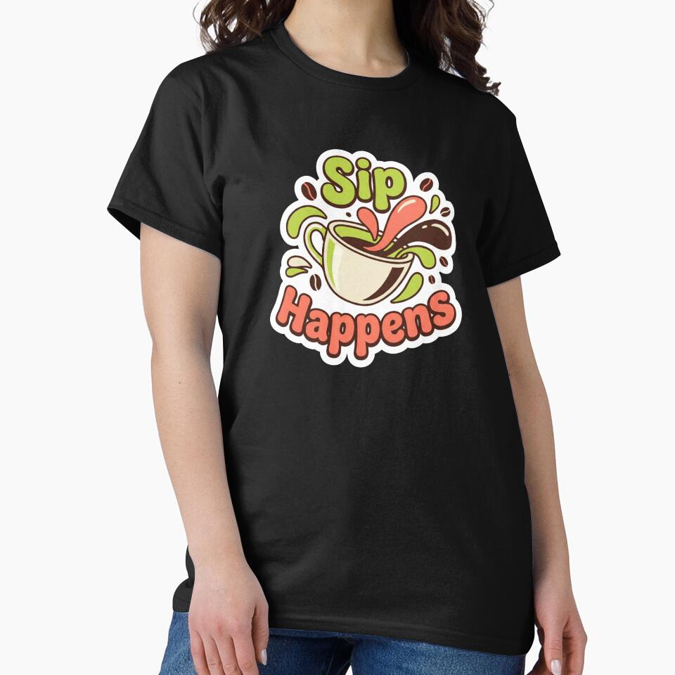 Sip Happens Colorful Coffee Splash by Sketchlegacy