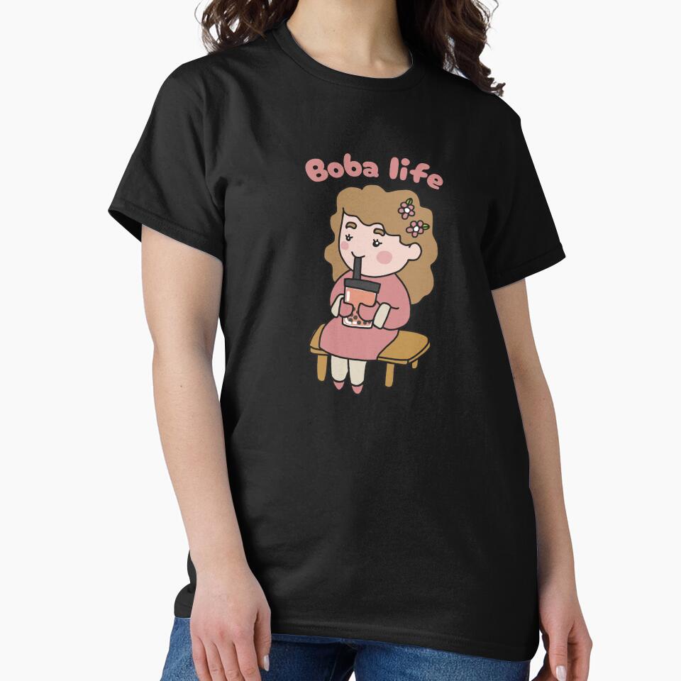 Bubble tea lover kawaii girl by Artistusha T-Shirts, Hoodie, Sweatshirt | BlankRebels.com (Image 2)