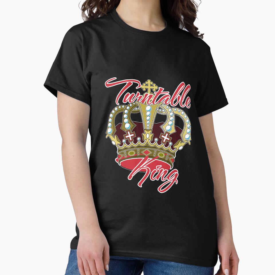 Turntable King & Crown - Red - by onjcdesign T-Shirts, Hoodie, Sweatshirt | BlankRebels.com (Image 2)