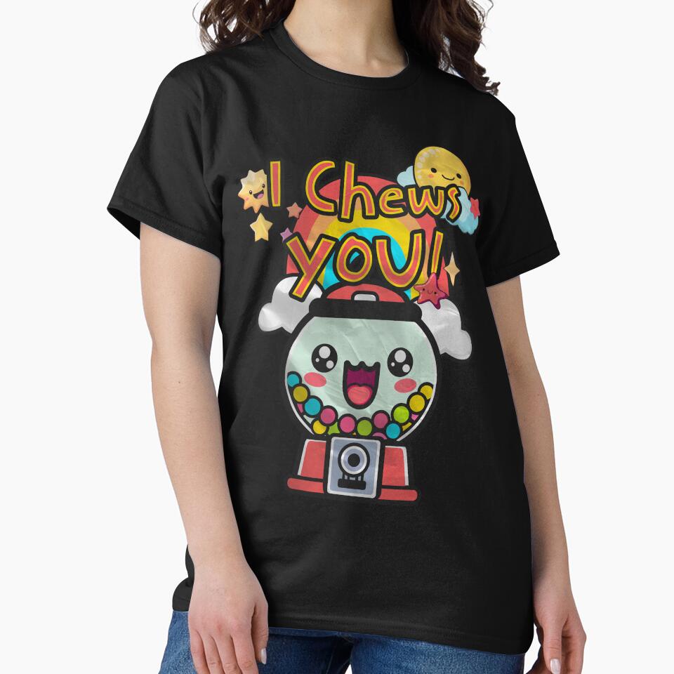 I Chews You! Design: Kawaii Gumball Machine - Adorable Candy Art by DesignedByMarty T-Shirts, Hoodie, Sweatshirt (Image 2)