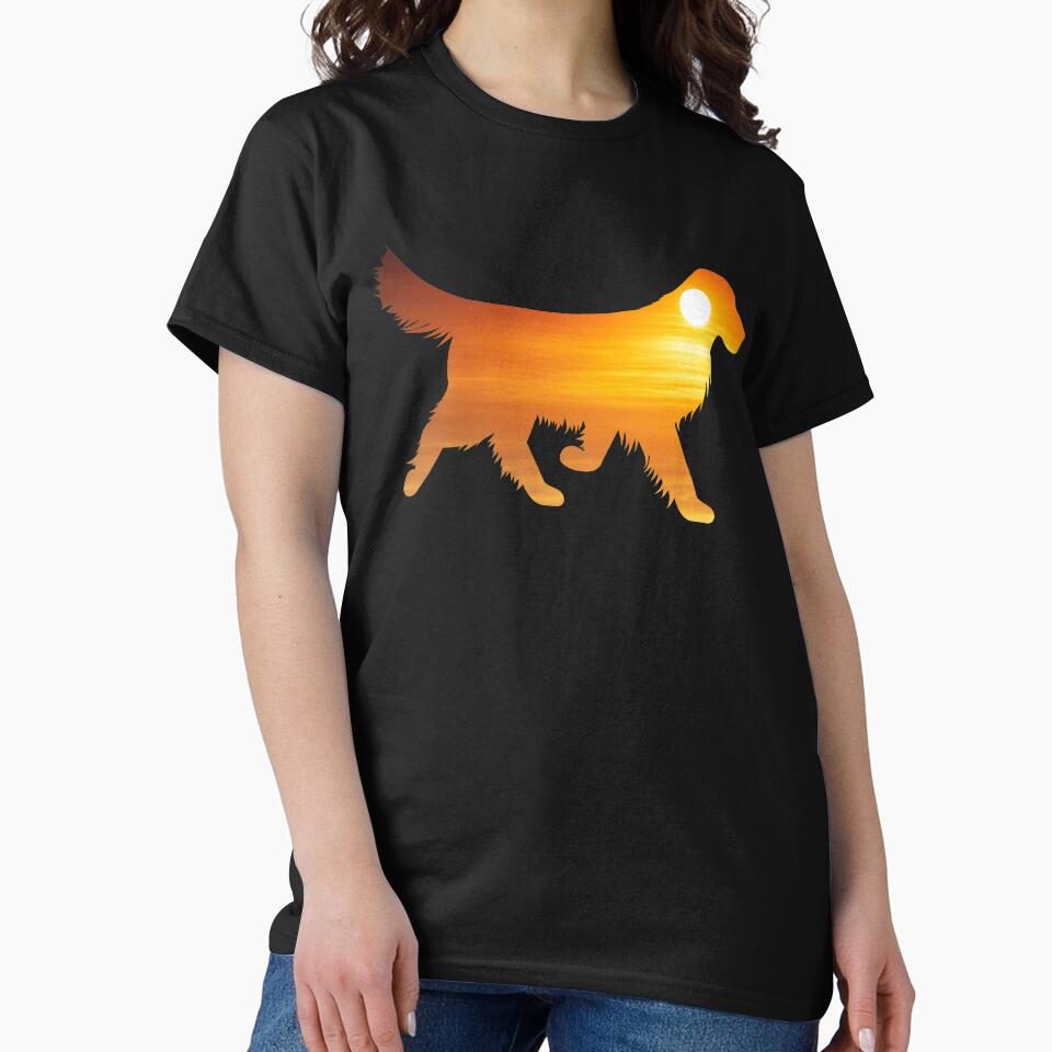 Golden Retriever Dog Silhouette Sunrise by alaechamlal T-Shirts, Hoodie, Sweatshirt | BlankRebels.com (Image 2)