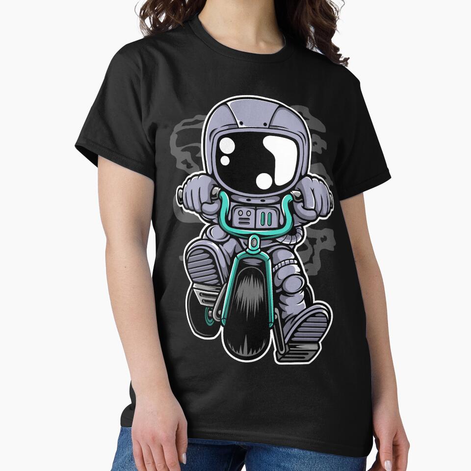 Astronaut Bicycle Biker - Funny Outer Space Lovers by Desteroids T-Shirts, Hoodie, Sweatshirt | BlankRebels.com (Image 2)