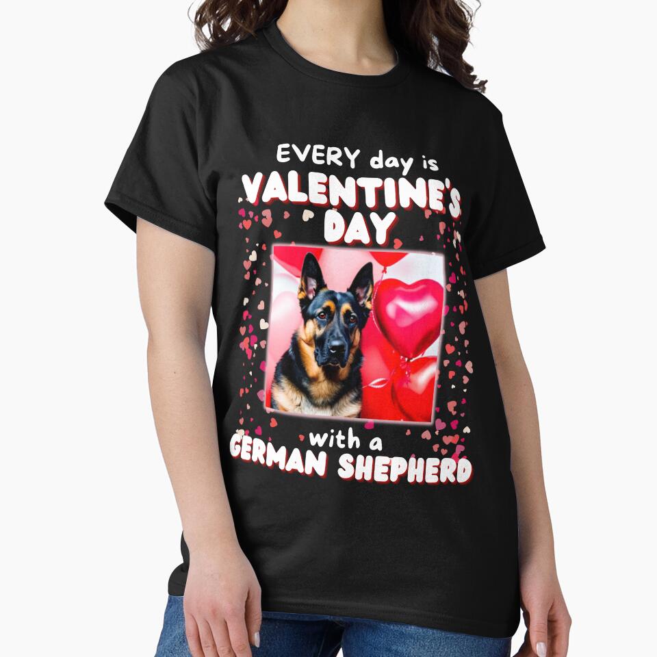 Every Day is Valentine's Day With a German Shepherd by GermanShepMan T-Shirts, Hoodie, Sweatshirt | BlankRebels.com (Image 2)