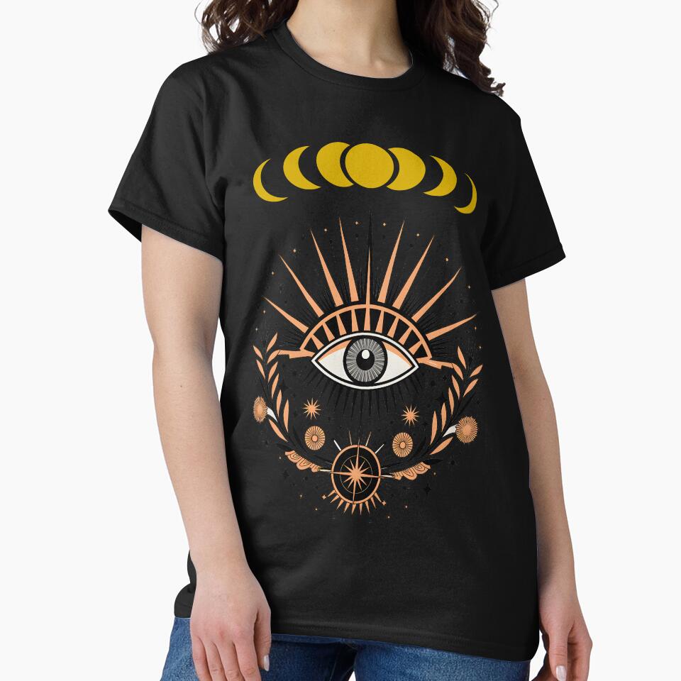 Enchanted All-Seeing Eye & Moon Phases by MysticOzzy T-Shirts, Hoodie, Sweatshirt | BlankRebels.com (Image 2)