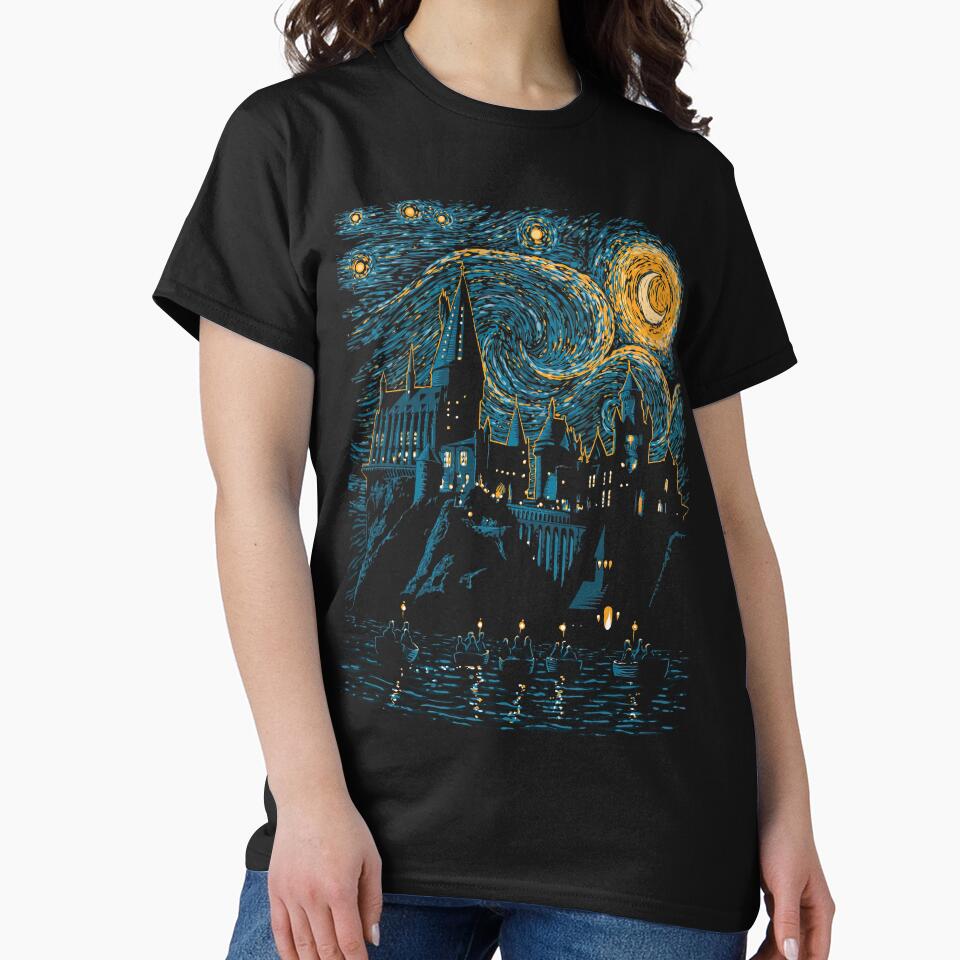 Castle - Starry - Night by RenettaFunky T-Shirts, Hoodie, Sweatshirt | BlankRebels.com (Image 2)