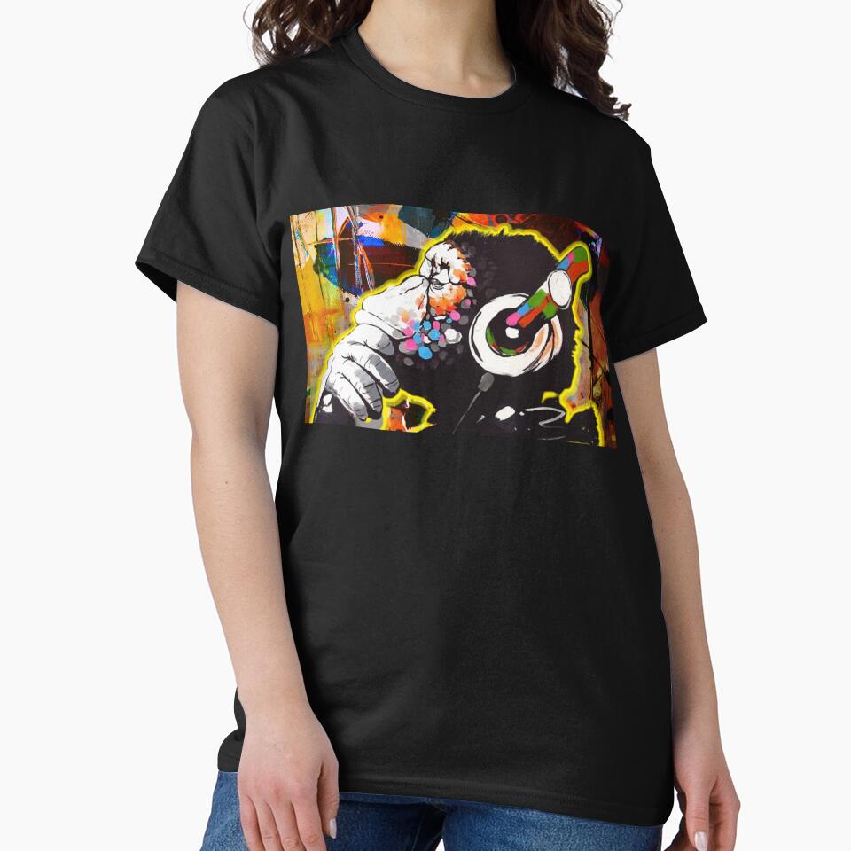 BANKSY DJ Monkey Thinker Headphones T-Shirts, Hoodie, Sweatshirt