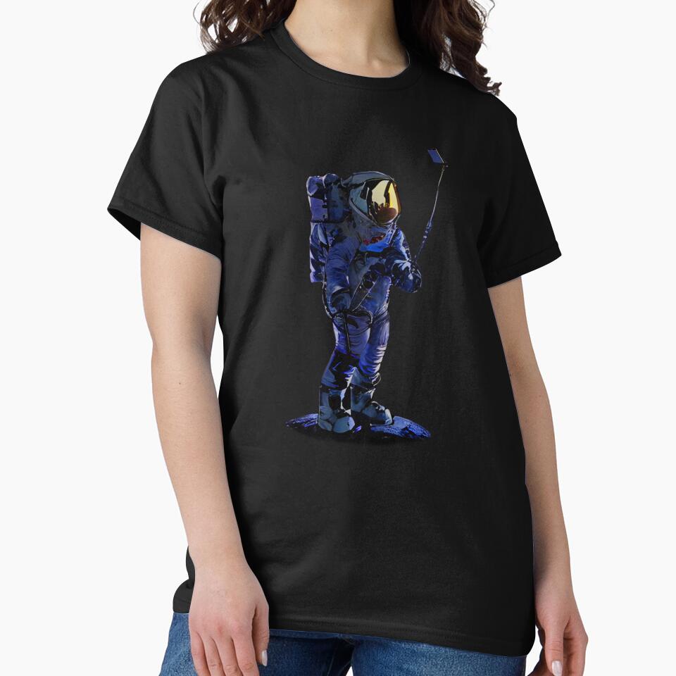 Astronaut taking selfie by DopeDesign111 T-Shirts, Hoodie, Sweatshirt | BlankRebels.com (Image 2)