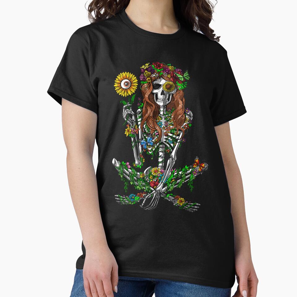 Skeleton Hippie by underheaven T-Shirts, Hoodie, Sweatshirt | BlankRebels.com (Image 2)