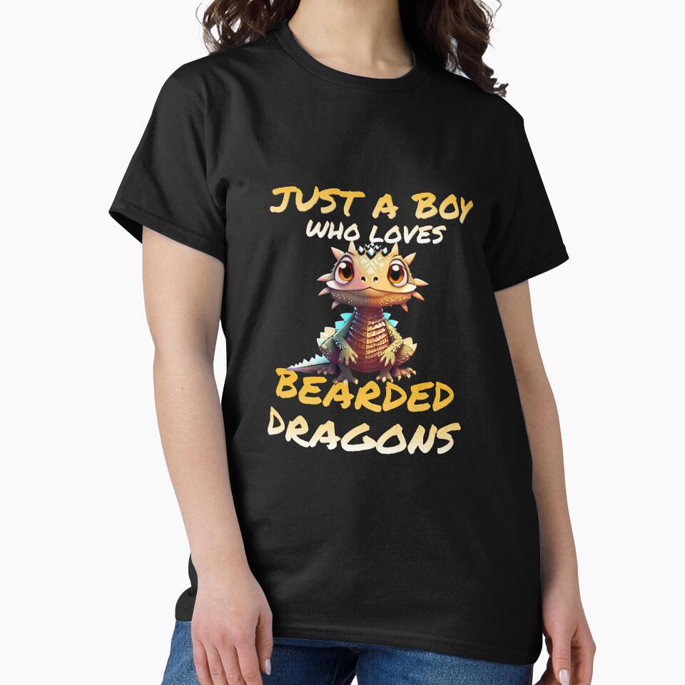 Just A Boy Who Loves Bearded Dragons by Sunmoonlove T-Shirts, Hoodie, Sweatshirt | BlankRebels.com (Image 2)
