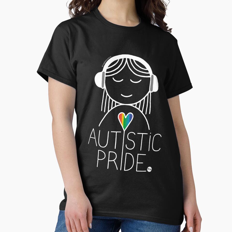 AUTISTIC PRIDE - white liner version by Magda Montero T-Shirts, Hoodie, Sweatshirt | BlankRebels.com (Image 2)