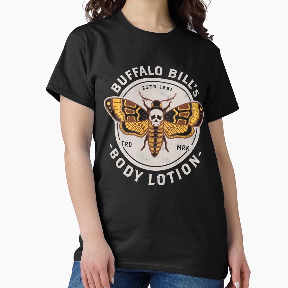 Buffalo Bill's Body Lotion - Death's Head Moth - Horror - Distressed Vintage Design by Nemons T-Shirts, Hoodie,... (Image 2)