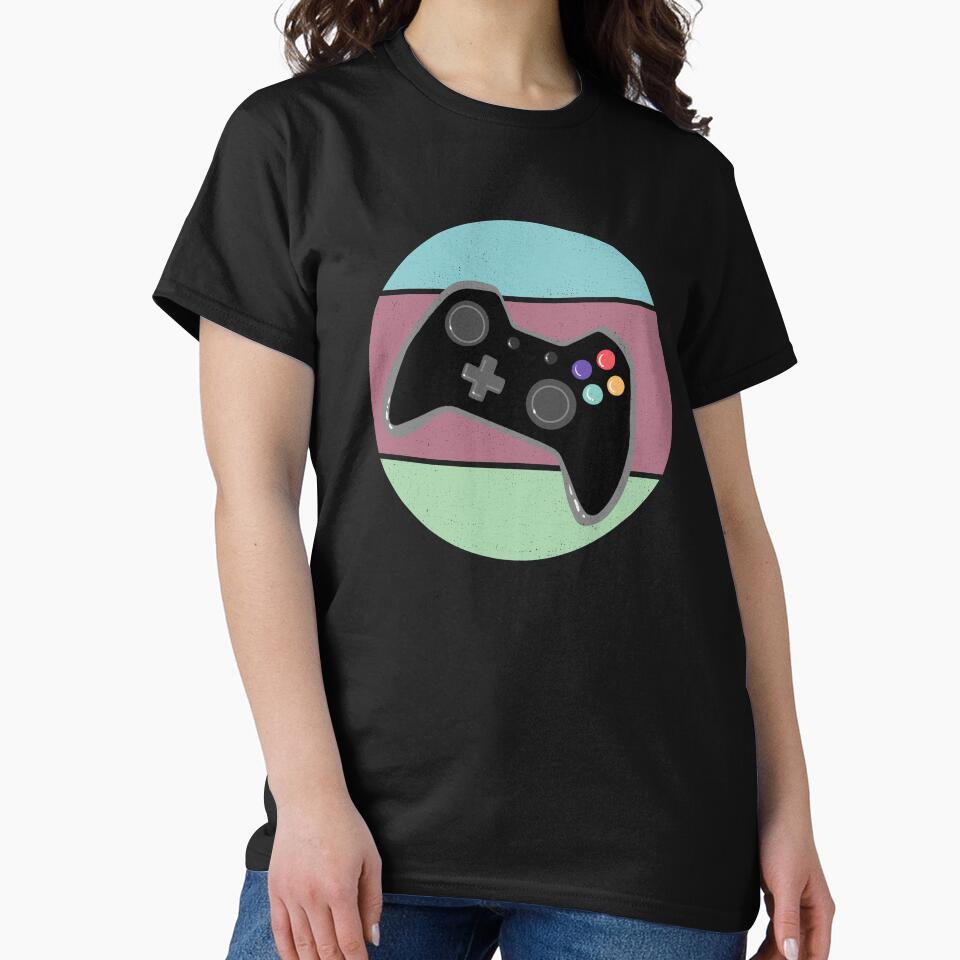 Retro Black Game Controller by Desha001 T-Shirts, Hoodie, Sweatshirt | BlankRebels.com (Image 2)