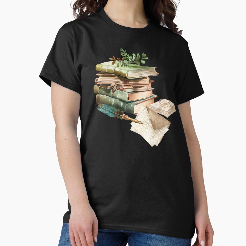 Books and Letters Book Aesthetic by Scriblez T-Shirts, Hoodie, Sweatshirt | BlankRebels.com (Image 2)