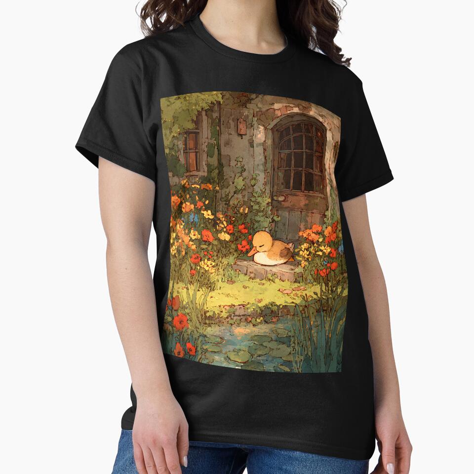 Cottagecore Art: Duckling's Garden Nap by bapupa T-Shirts, Hoodie, Sweatshirt | BlankRebels.com (Image 2)