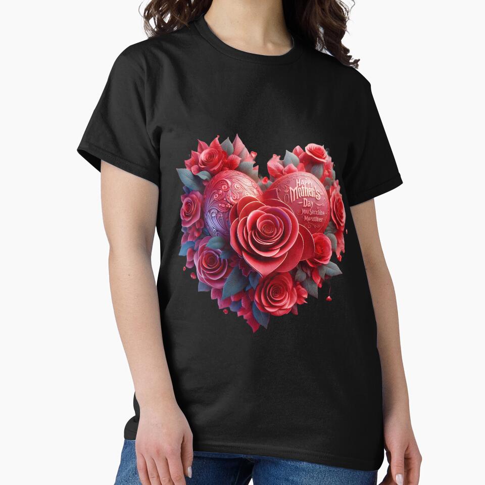 Mother's Day Heart 2024 with Roses by sofia1971 T-Shirts, Hoodie, Sweatshirt | BlankRebels.com (Image 2)