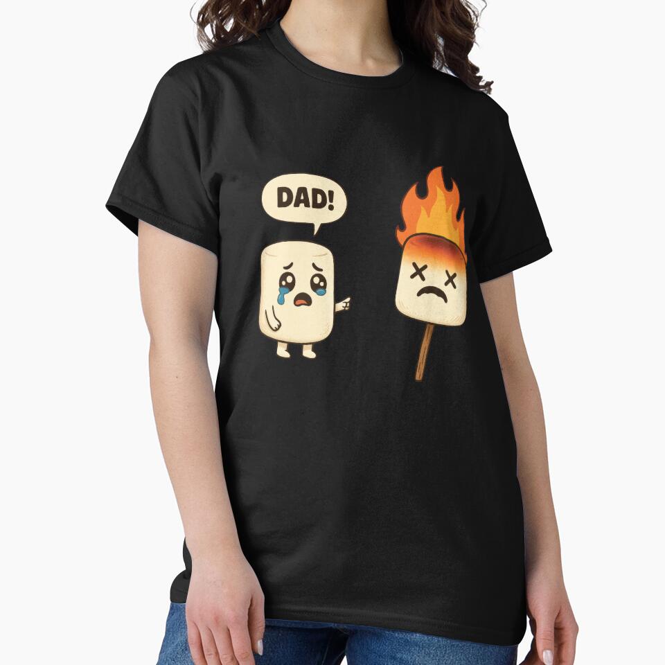 Funny Marshmallow Cartoon Fire Foodie by SphereZones T-Shirts, Hoodie, Sweatshirt | BlankRebels.com (Image 2)