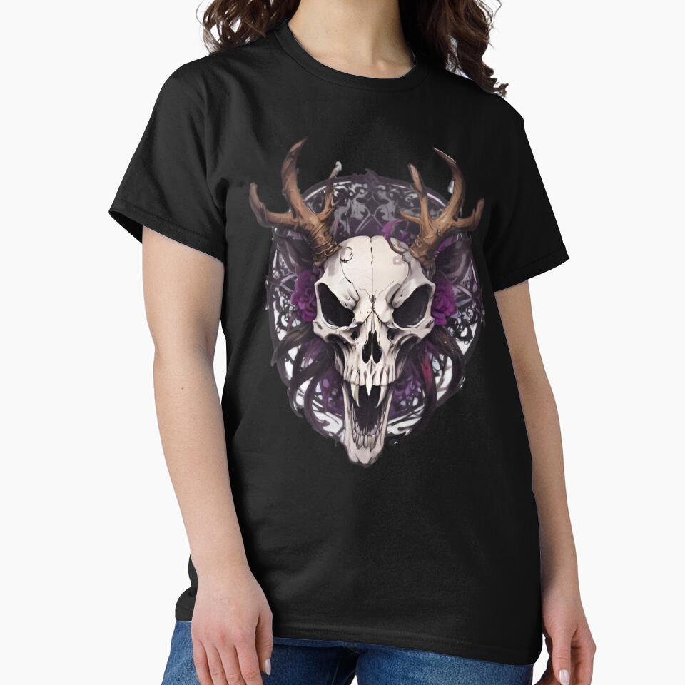 Gothic Deer Skull by Mr-Feniks-55 T-Shirts, Hoodie, Sweatshirt | BlankRebels.com (Image 2)