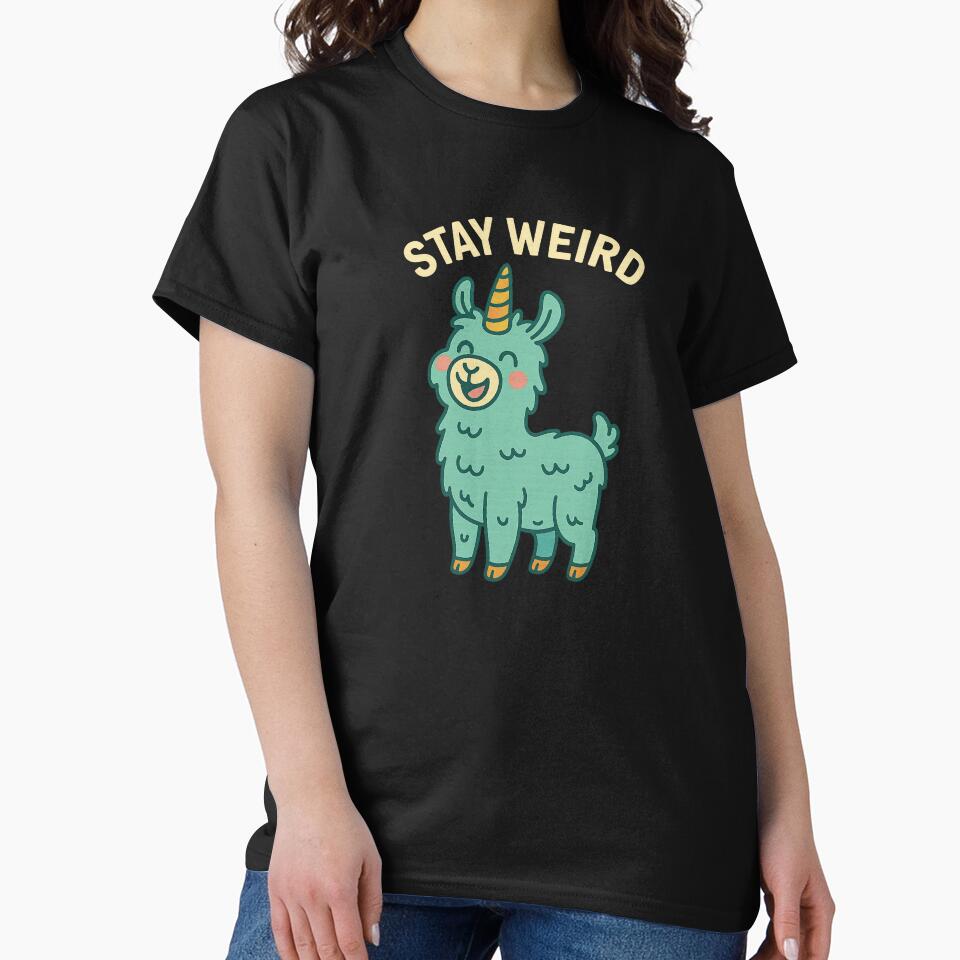 Stay Weird Llama Unicorn by the-dovlat T-Shirts, Hoodie, Sweatshirt | BlankRebels.com (Image 2)