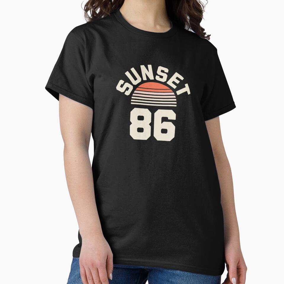 Sunset 86 – Retro 80s Vintage Vibes by martin max T-Shirts, Hoodie, Sweatshirt | BlankRebels.com (Image 2)
