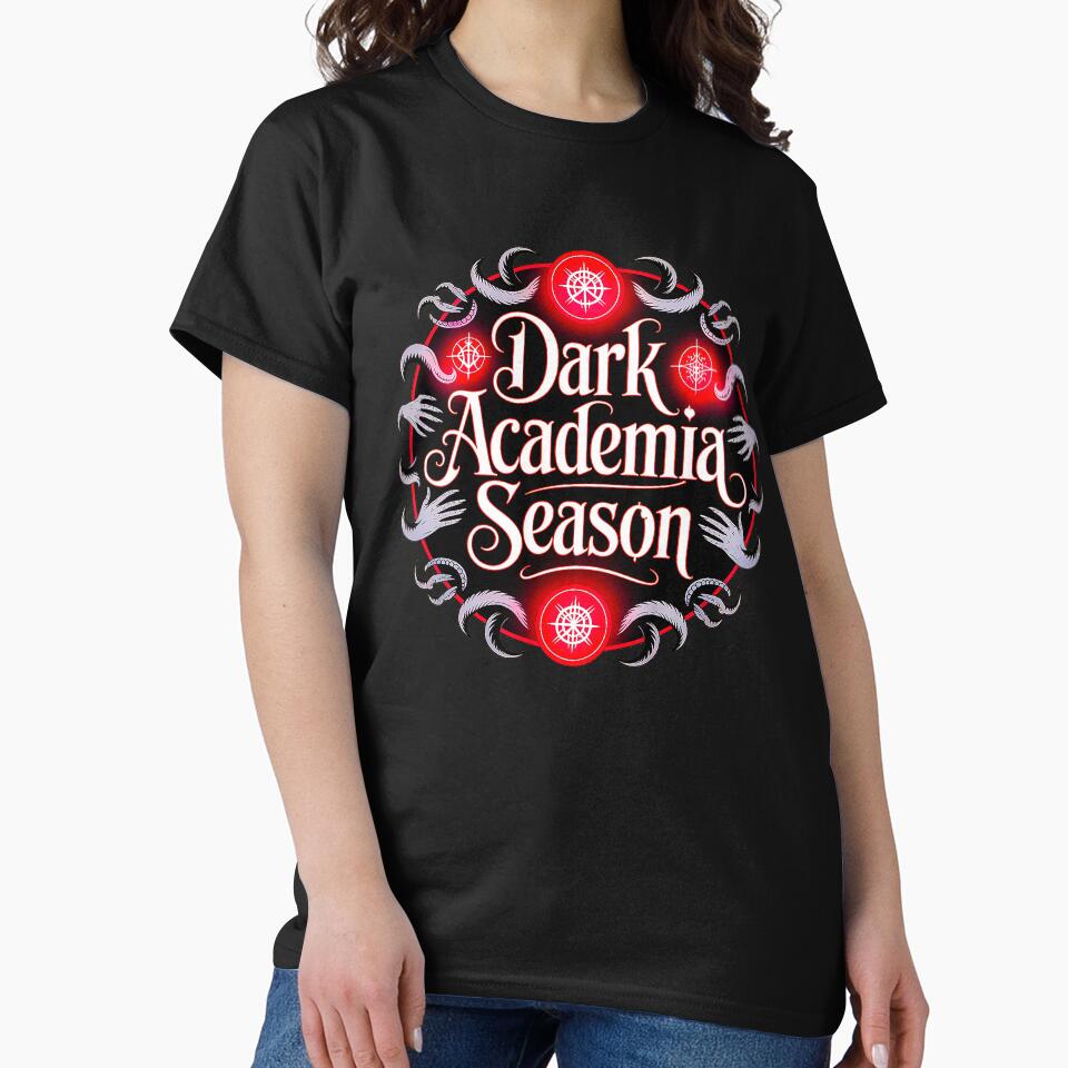 Dark Academia Season Gothic Hands Occult Red Design by Amanda's Factory T-Shirts, Hoodie, Sweatshirt (Image 2)