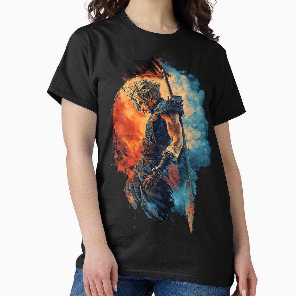 Cloud Strife FF7 Final Fantasy Art Design by Senpaiwaves