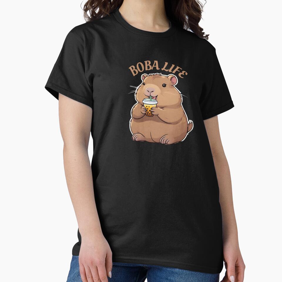 Cute Bubble Tea Lover capabara by Artistusha T-Shirts, Hoodie, Sweatshirt | BlankRebels.com (Image 2)
