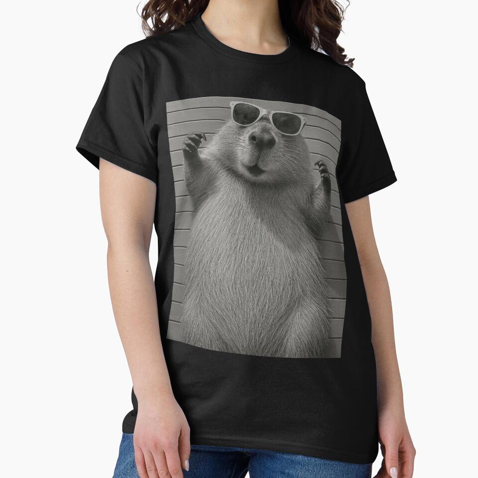 Funny Cool Capybara with Sunglasses – Chill Animal Vibes Art by love3617 T-Shirts, Hoodie, Sweatshirt (Image 2)