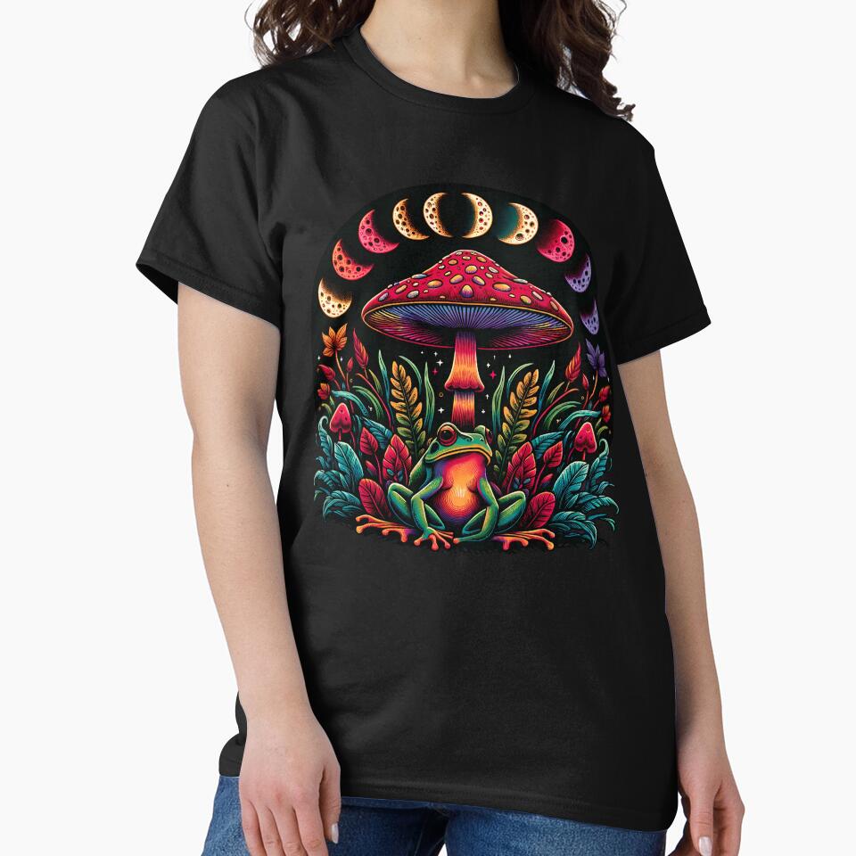 Goblincore Aesthetic and dark Cottagecore Frog Mushroom by Dapper-Art T-Shirts, Hoodie, Sweatshirt (Image 2)