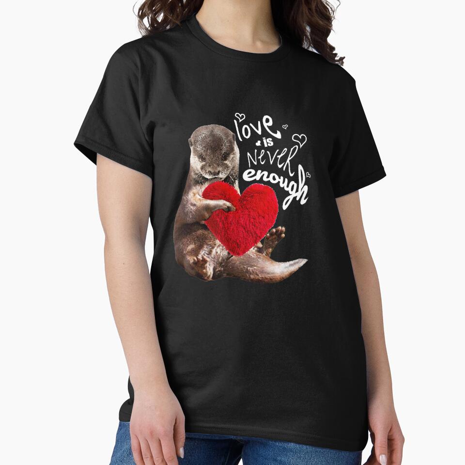 Otter and love, sweet red heart by Collagedream T-Shirts, Hoodie, Sweatshirt | BlankRebels.com (Image 2)