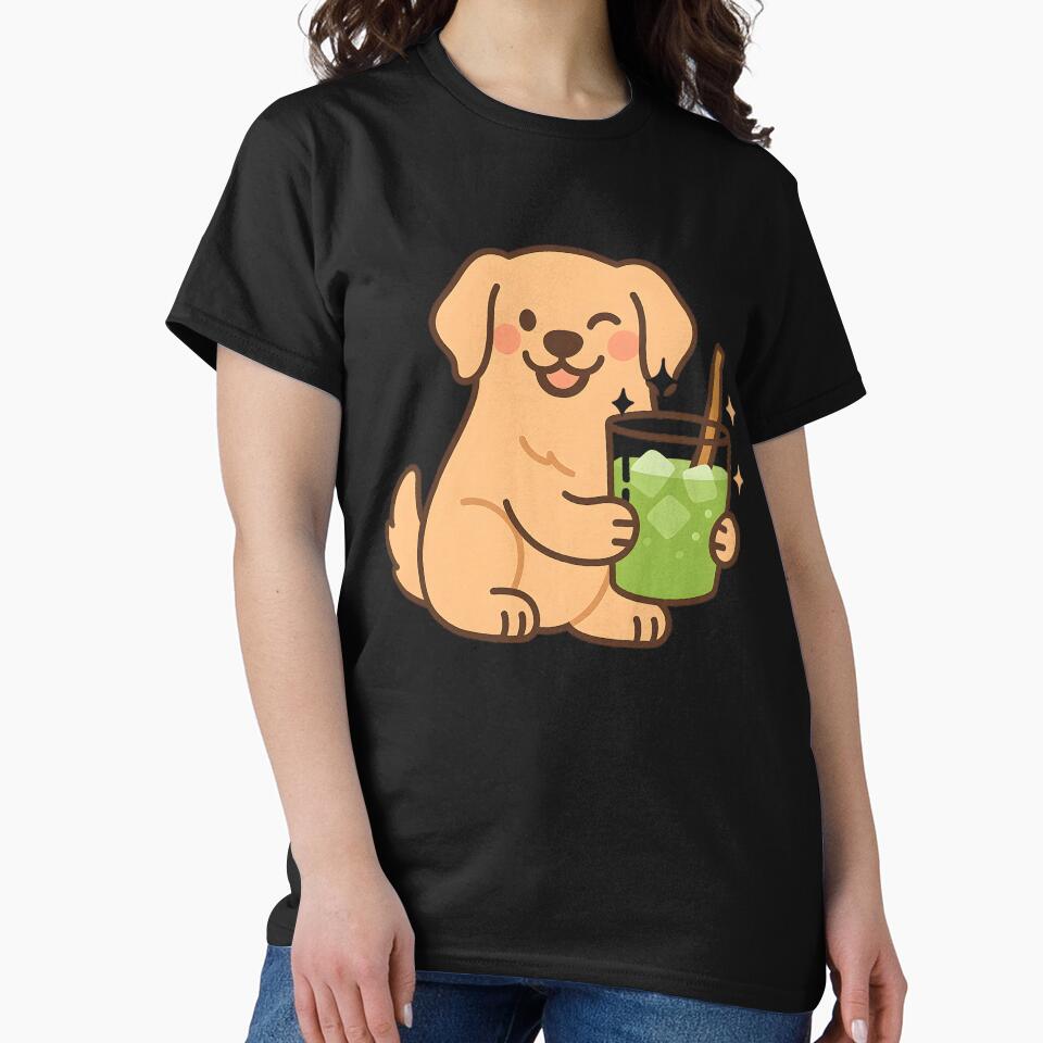 Cute Puppy Matcha Latte by MysticArtisan T-Shirts, Hoodie, Sweatshirt | BlankRebels.com (Image 2)
