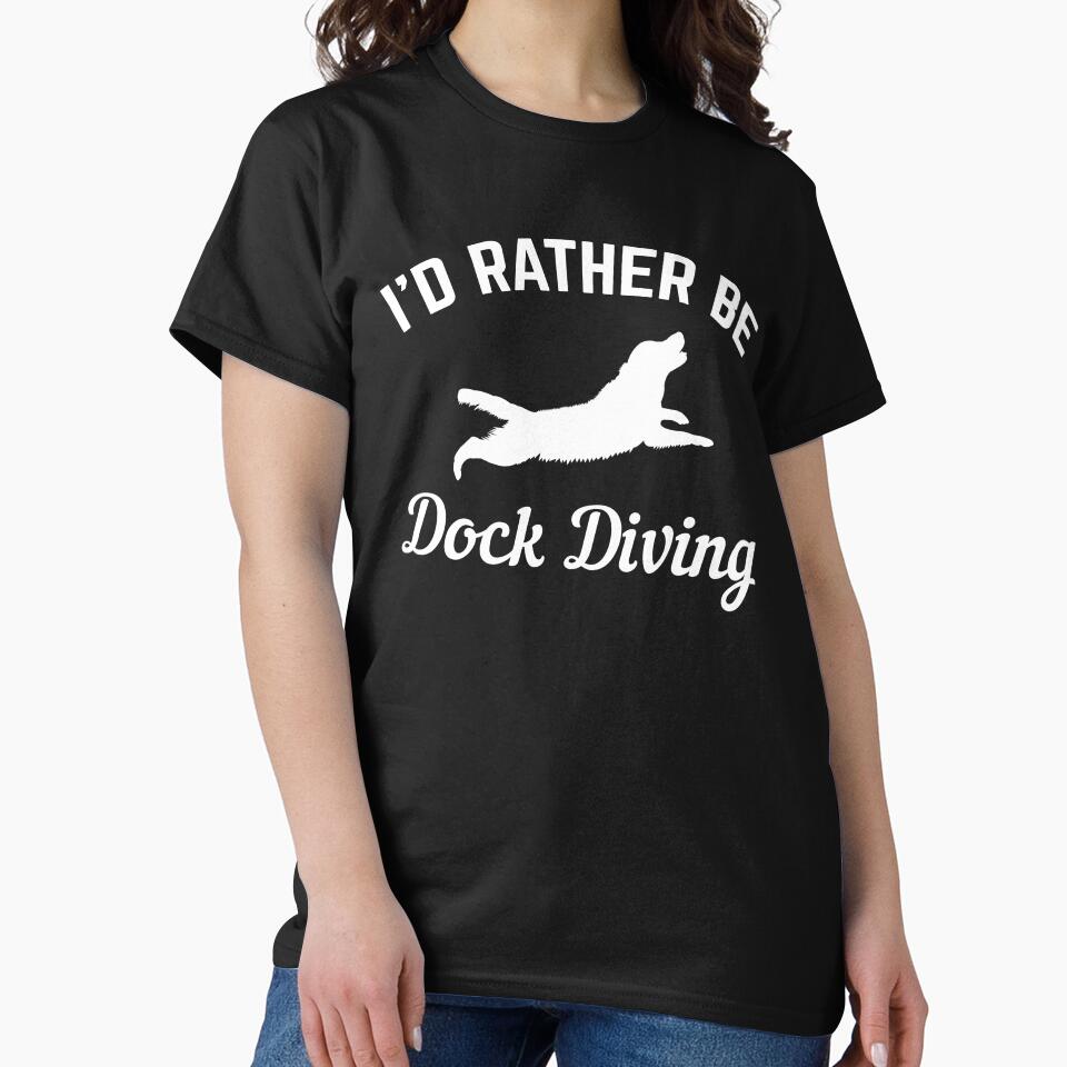 I'd Rather Be Dock Diving - Cool Golden Retriever Water Sport Gift by Guarddogdrive T-Shirts, Hoodie, Sweatshirt (Image 2)