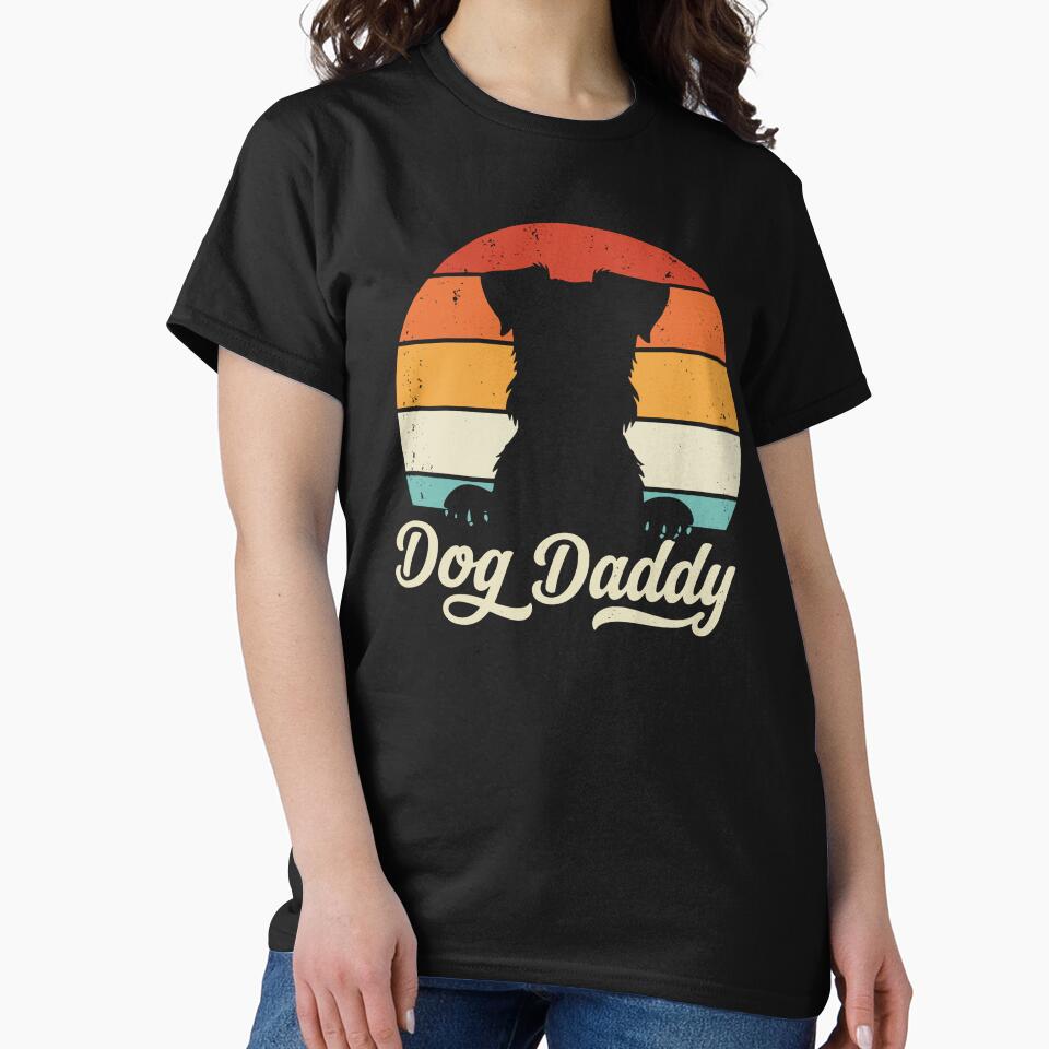 Vintage Dog Daddy Retro Sunset Silhouette by Imaginationbeyond T-Shirts, Hoodie, Sweatshirt | BlankRebels.com (Image 2)