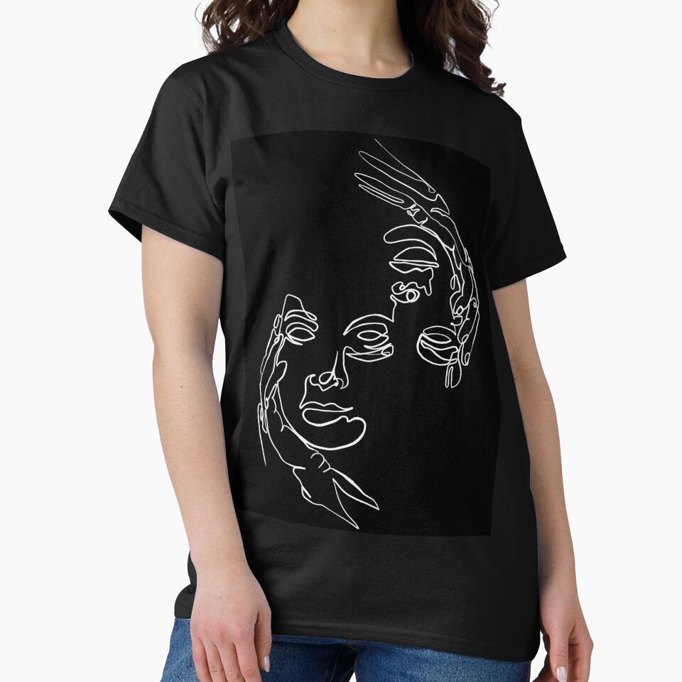 One line art illusion by ingenious-shade T-Shirts, Hoodie, Sweatshirt | BlankRebels.com (Image 2)