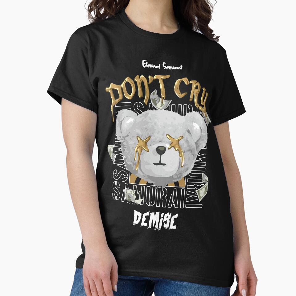 Samurai Bear Don't Cry Streetwear by NF Designs Studio DTF T-Shirts, Hoodie, Sweatshirt | BlankRebels.com (Image 2)