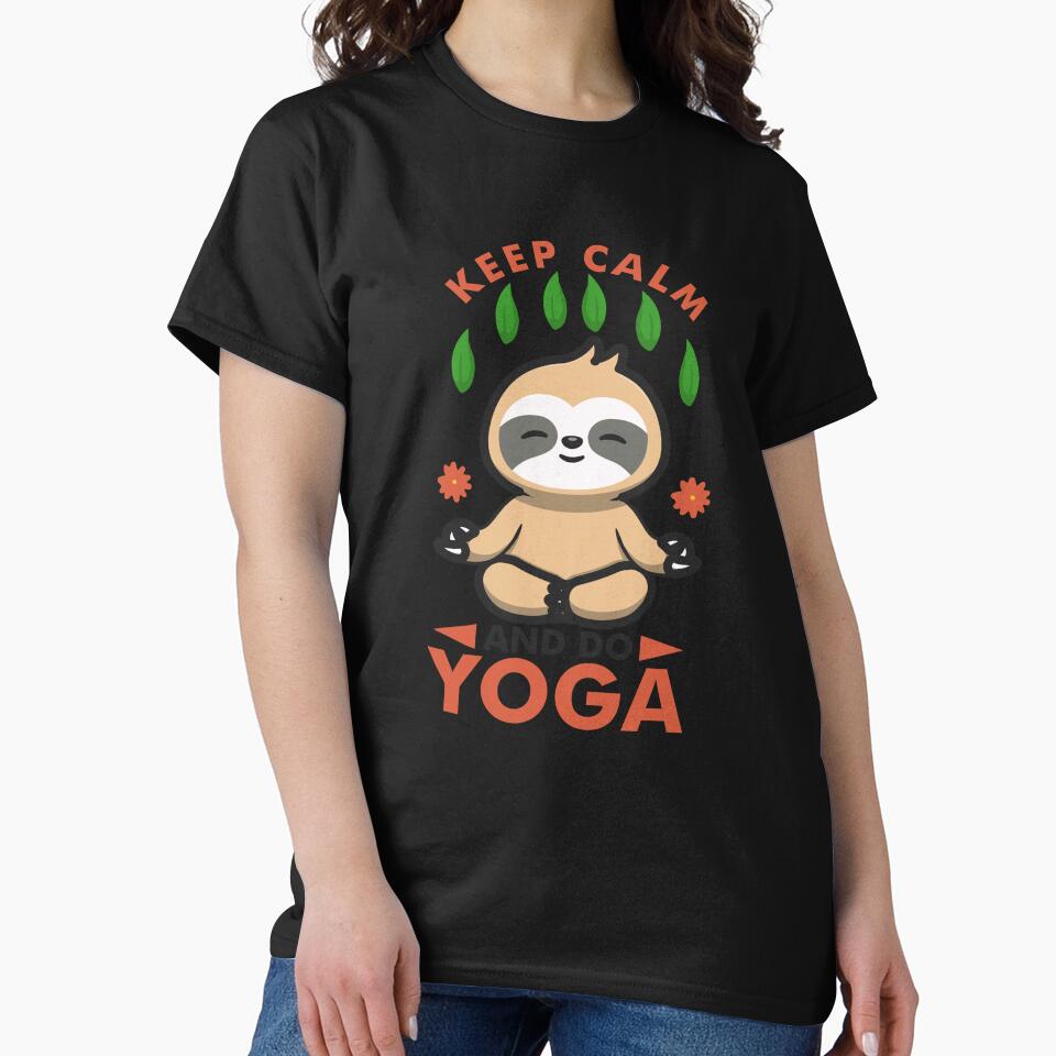 keep calm and do yoga-funny animals typography by Hartics T-Shirts, Hoodie, Sweatshirt | BlankRebels.com (Image 2)
