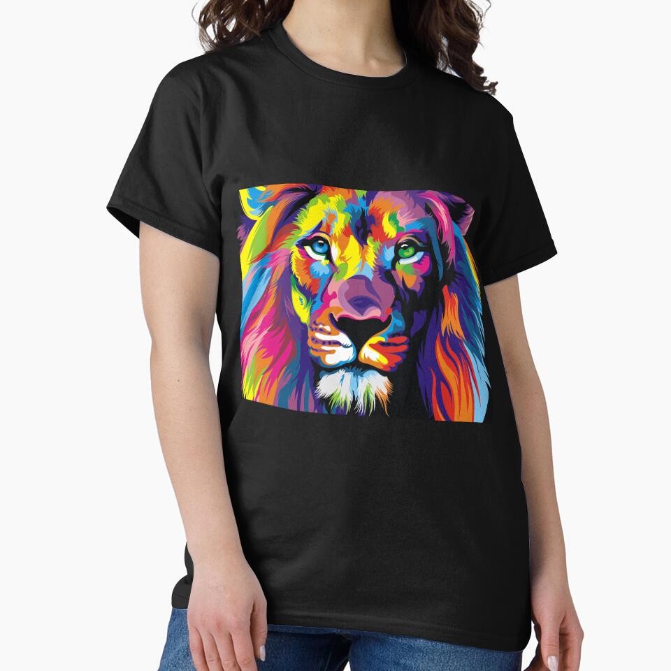 Banksy Rainbow Lion Graffiti Pop Art Painting by bufumofo T-Shirts, Hoodie, Sweatshirt | BlankRebels.com (Image 2)