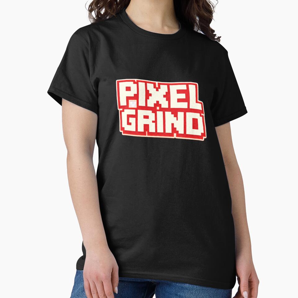 Retro gamer shirt - Pixel Grind by TiltedPlayer Hoodie, Sweatshirt | BlankRebels.com (Image 2)