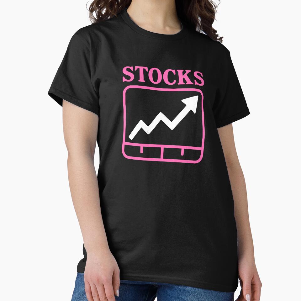 "Stocks" Funny Simple Bullish Chart Icon Graphic Humor by LuveeTuffCo T-Shirts, Hoodie, Sweatshirt (Image 2)