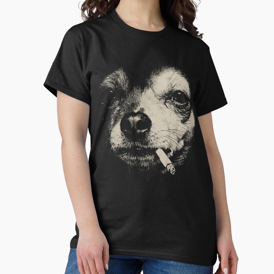 Dog Smoking Cigarette Funny Chihuahua Meme by PixelRag T-Shirts, Hoodie, Sweatshirt | BlankRebels.com (Image 2)