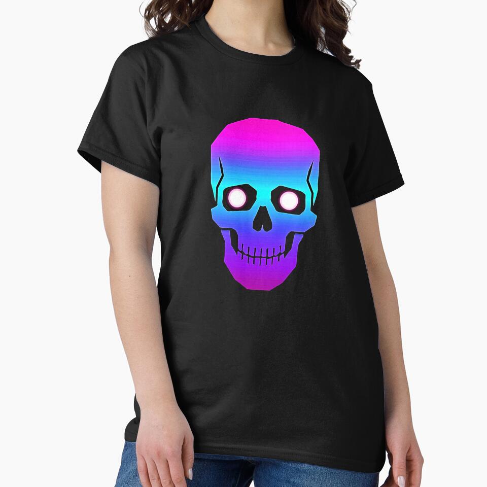 Glowing Neon Skull Vaporwave by DeadpanThreads T-Shirts, Hoodie, Sweatshirt | BlankRebels.com (Image 2)