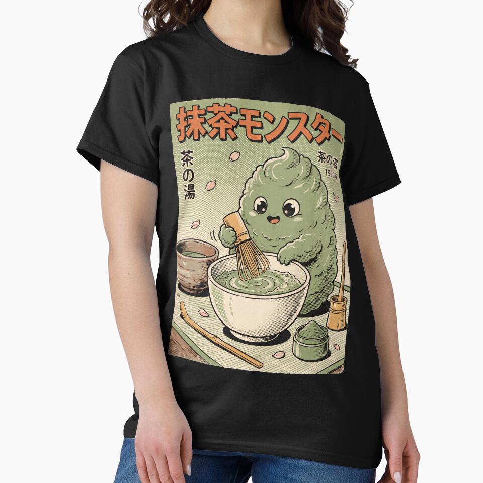 Matcha Monster Vintage Japanese Tea Poster by Moo7shop T-Shirts, Hoodie, Sweatshirt | BlankRebels.com (Image 2)