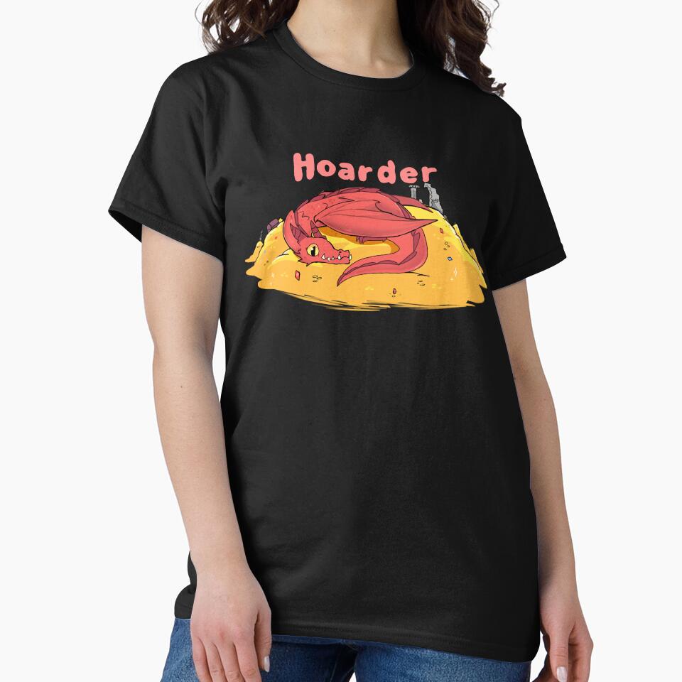 Cute Hoarder Red Dragon on Gold Pile T-Shirt by Louise Nilsson Hoodie, Sweatshirt | BlankRebels.com (Image 2)