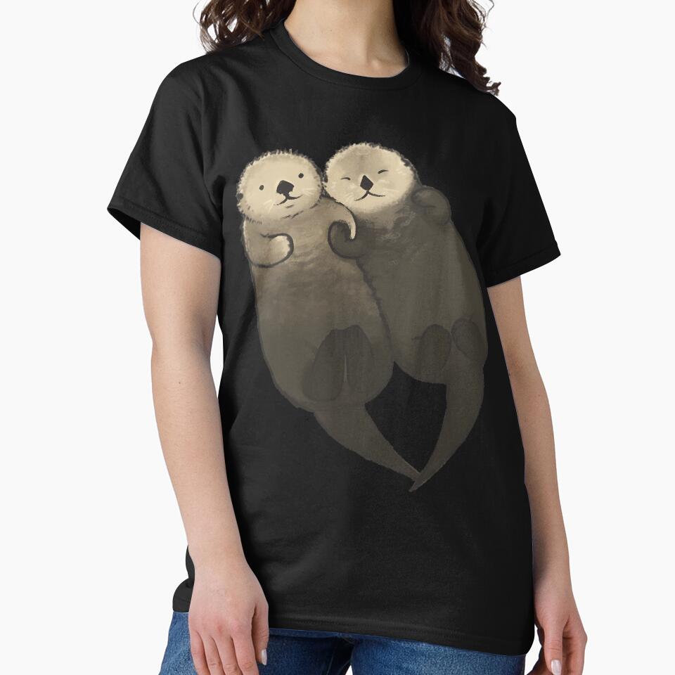 Significant Otters - Otters Holding Hands by raemiart T-Shirts, Hoodie, Sweatshirt | BlankRebels.com (Image 2)