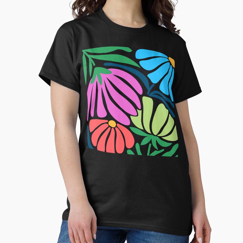 Boho Abstract Colorful Flowers And Leaves Art Designs by DEC02 T-Shirts, Hoodie, Sweatshirt | BlankRebels.com (Image 2)