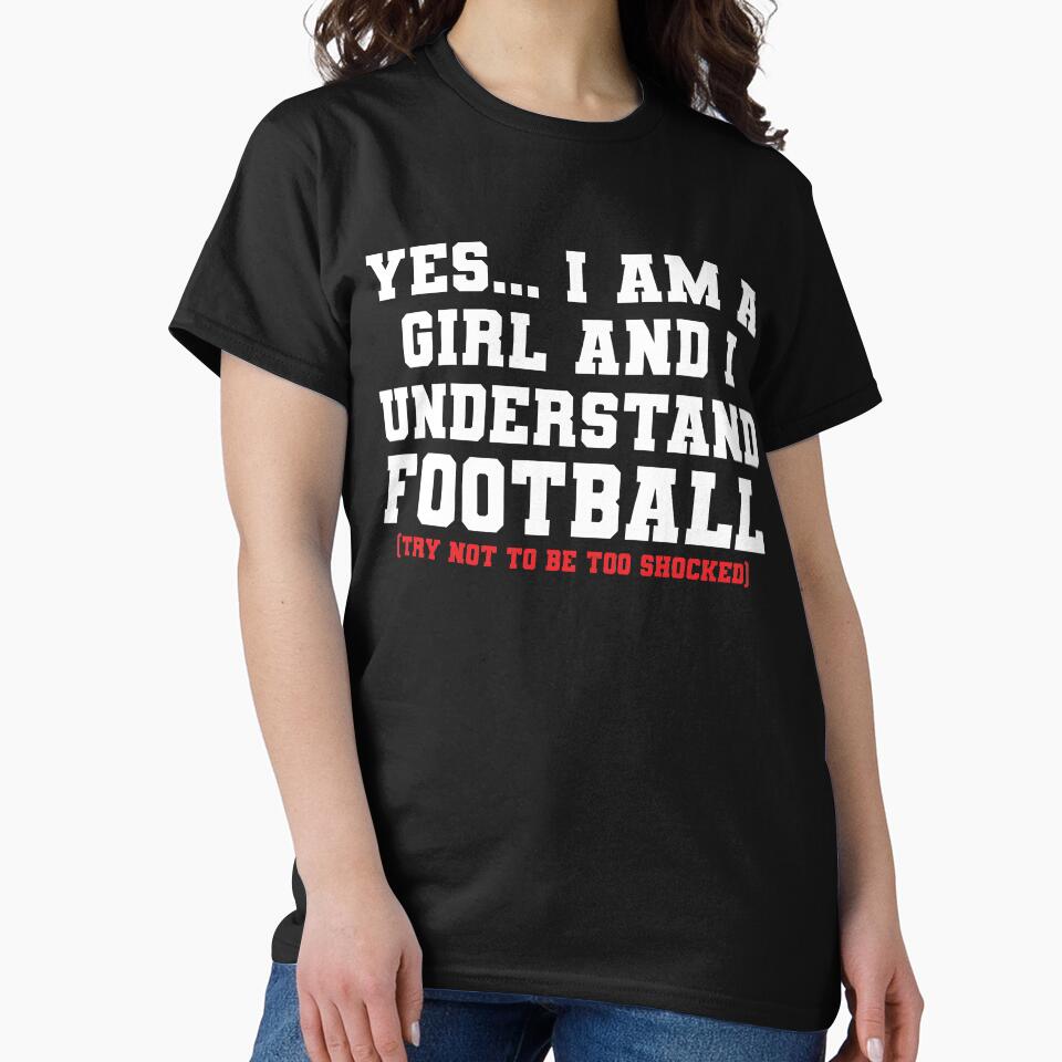 Funny I'm A Girl The Understands Football by RoguePixel T-Shirts, Hoodie, Sweatshirt | BlankRebels.com (Image 2)