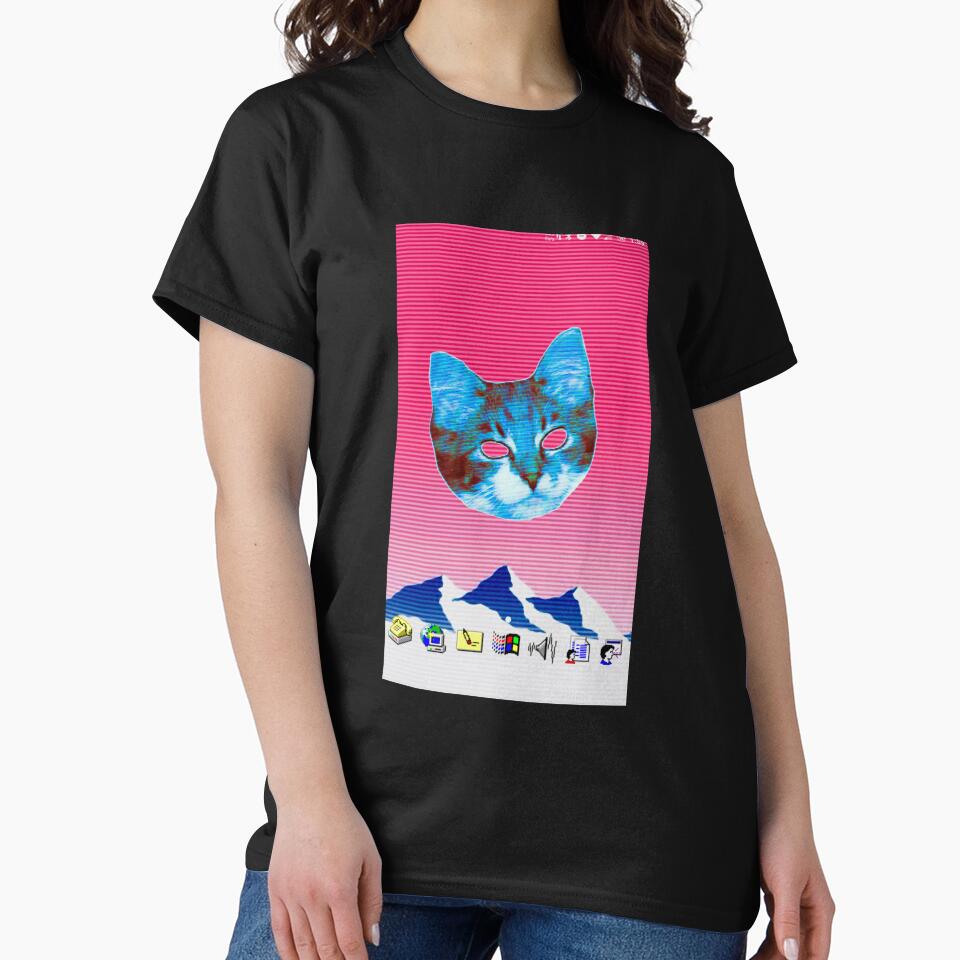 Vaporwave cat by ridindirty T-Shirts, Hoodie, Sweatshirt | BlankRebels.com (Image 2)