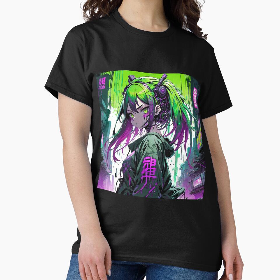 Cyberpunk Anime Girl 10 by Cyberpunk Neo T-Shirts, Hoodie, Sweatshirt | BlankRebels.com (Image 2)