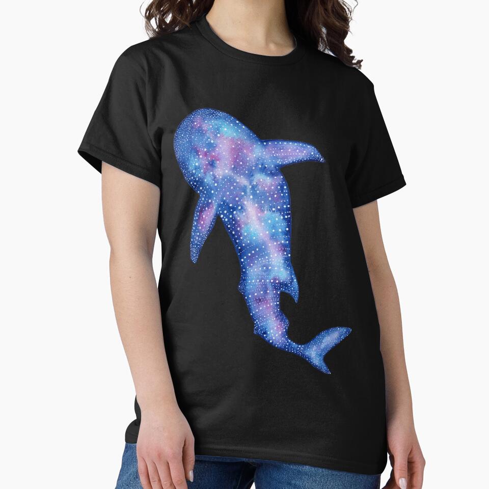 Galaxy Whale Shark Watercolor Painting by dragonstarart T-Shirts, Hoodie, Sweatshirt | BlankRebels.com (Image 2)