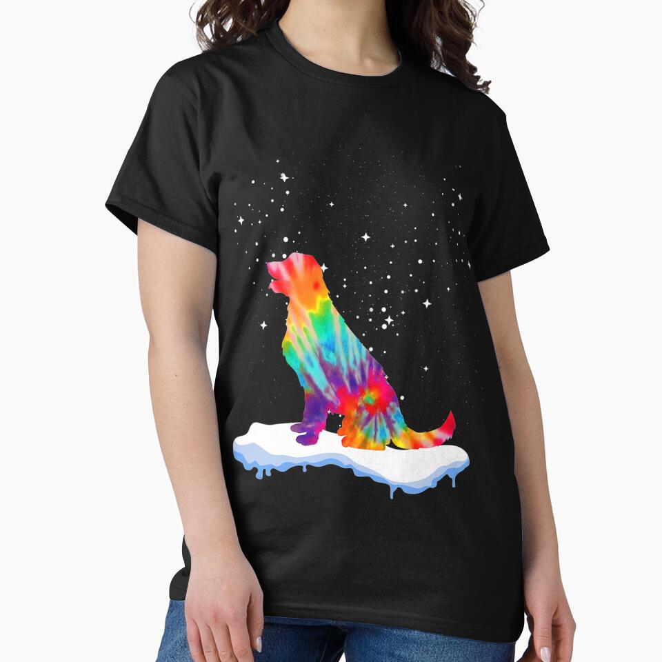 Christmas Golden Retriever Ocean Tie Dye Rainbow Costume by NiceStore095 T-Shirts, Hoodie, Sweatshirt (Image 2)